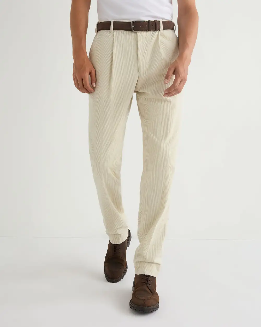 Men's Atrani Cord Trousers Off White PRE-ORDER