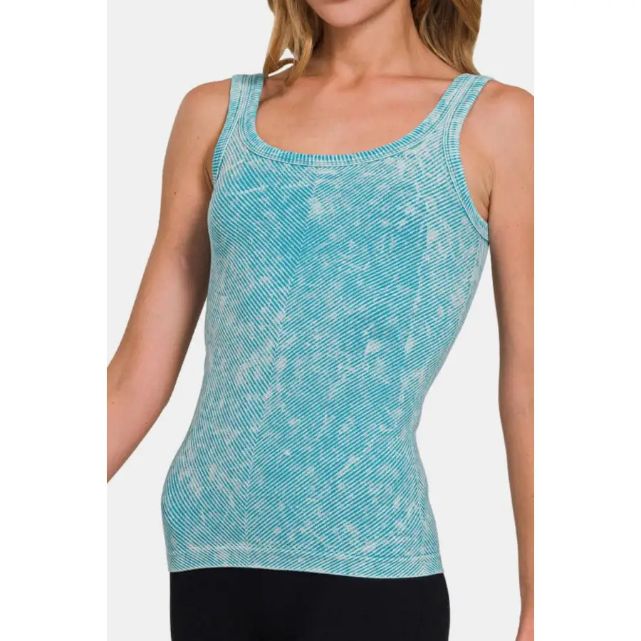 Minimal Ribbed Scoop Neck Tank