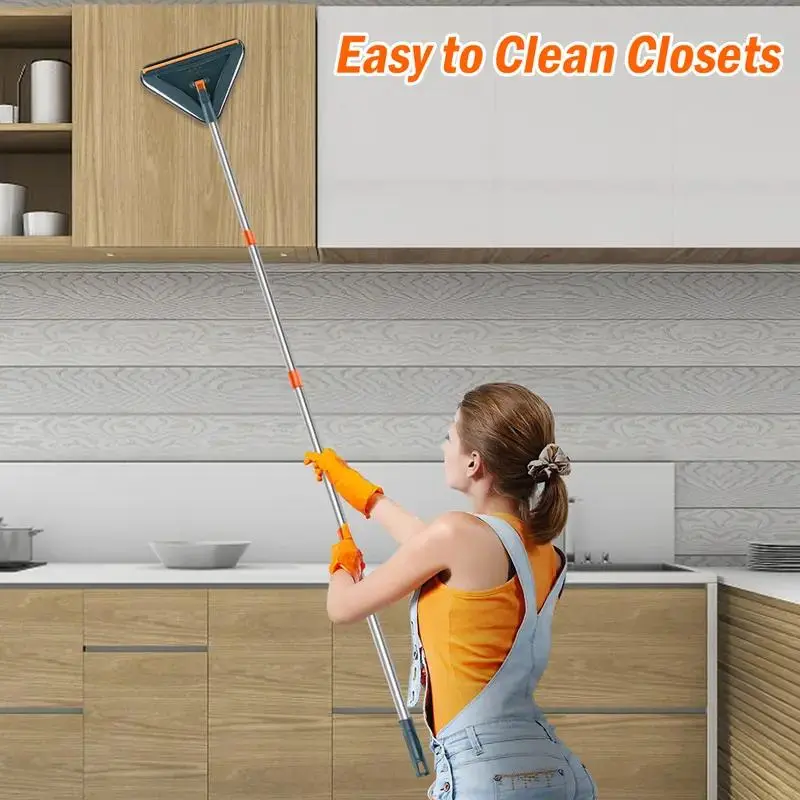 Triangle Mop Multi-Function Large Mop Head with Extendable Telescopic Pole