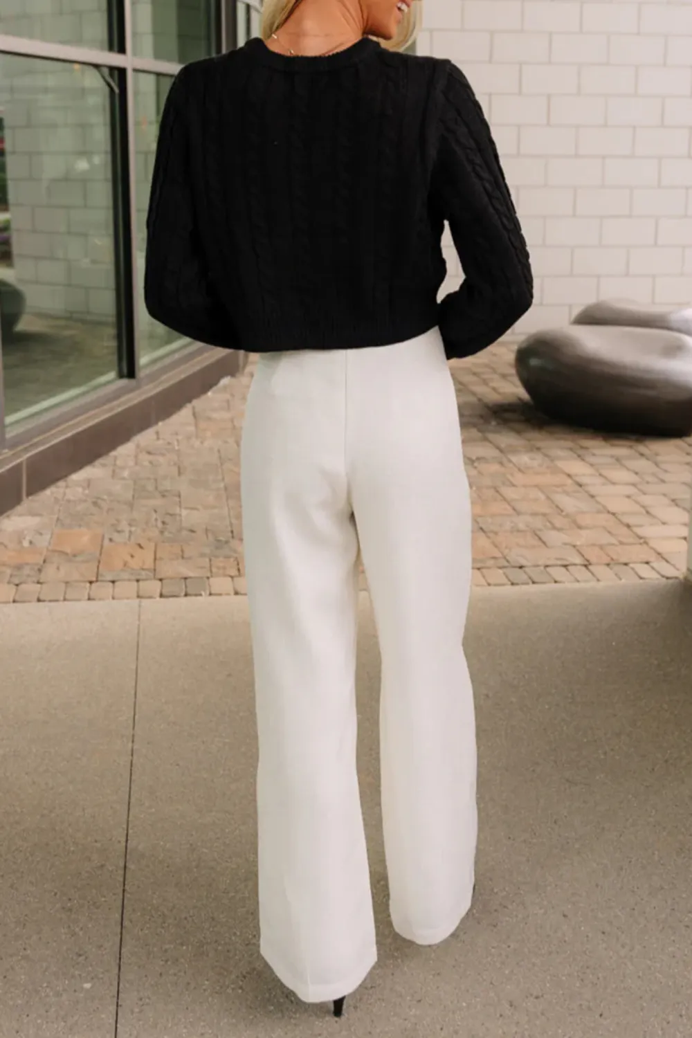 Long Sleeve Cropped Sweater