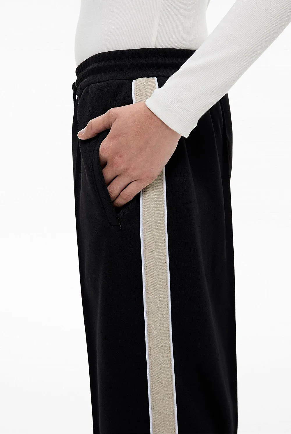 White Striped Sweatpants