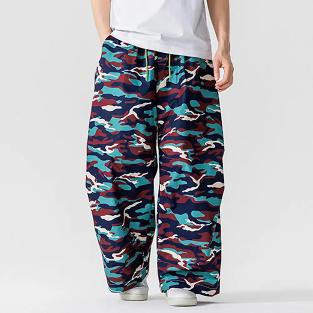 Patterned Wide Leg Pants