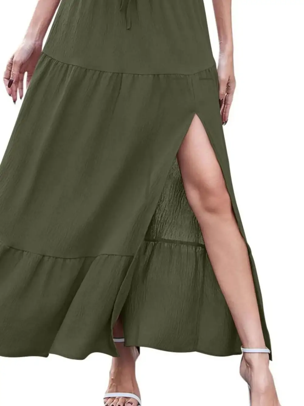 Ruffle Trim Full Skirt