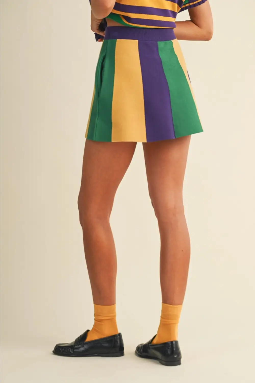 Nylon Mini Roomy Casual Skirt