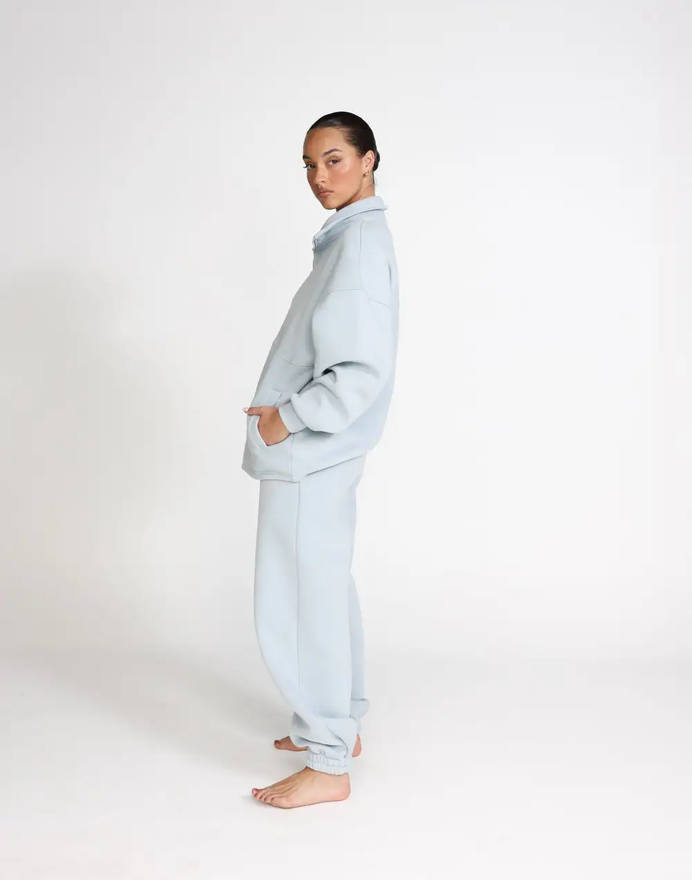 Remy Quarter Zip Jumper (Baby Blue)