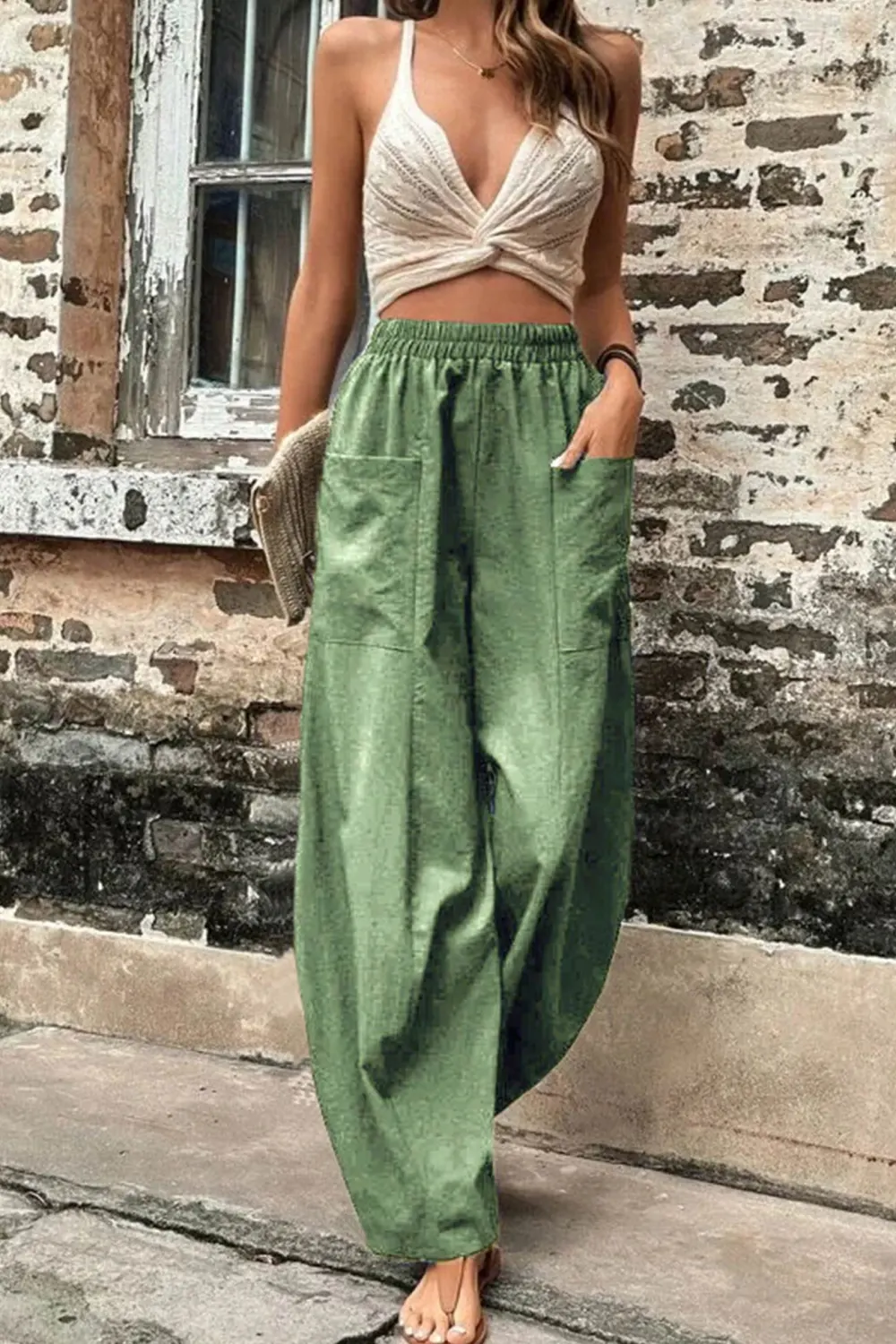 Pocketed Harem Everyday Pants