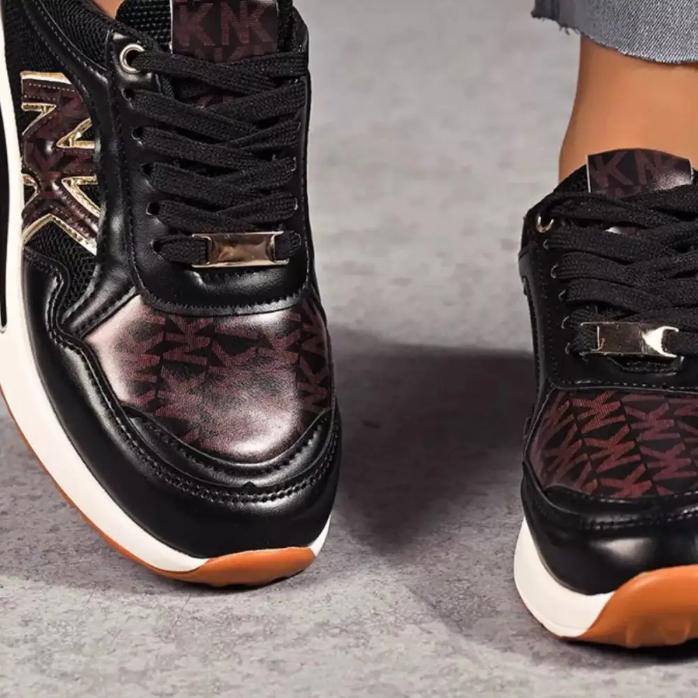 Modern Lace-Up Round Toe Sneakers