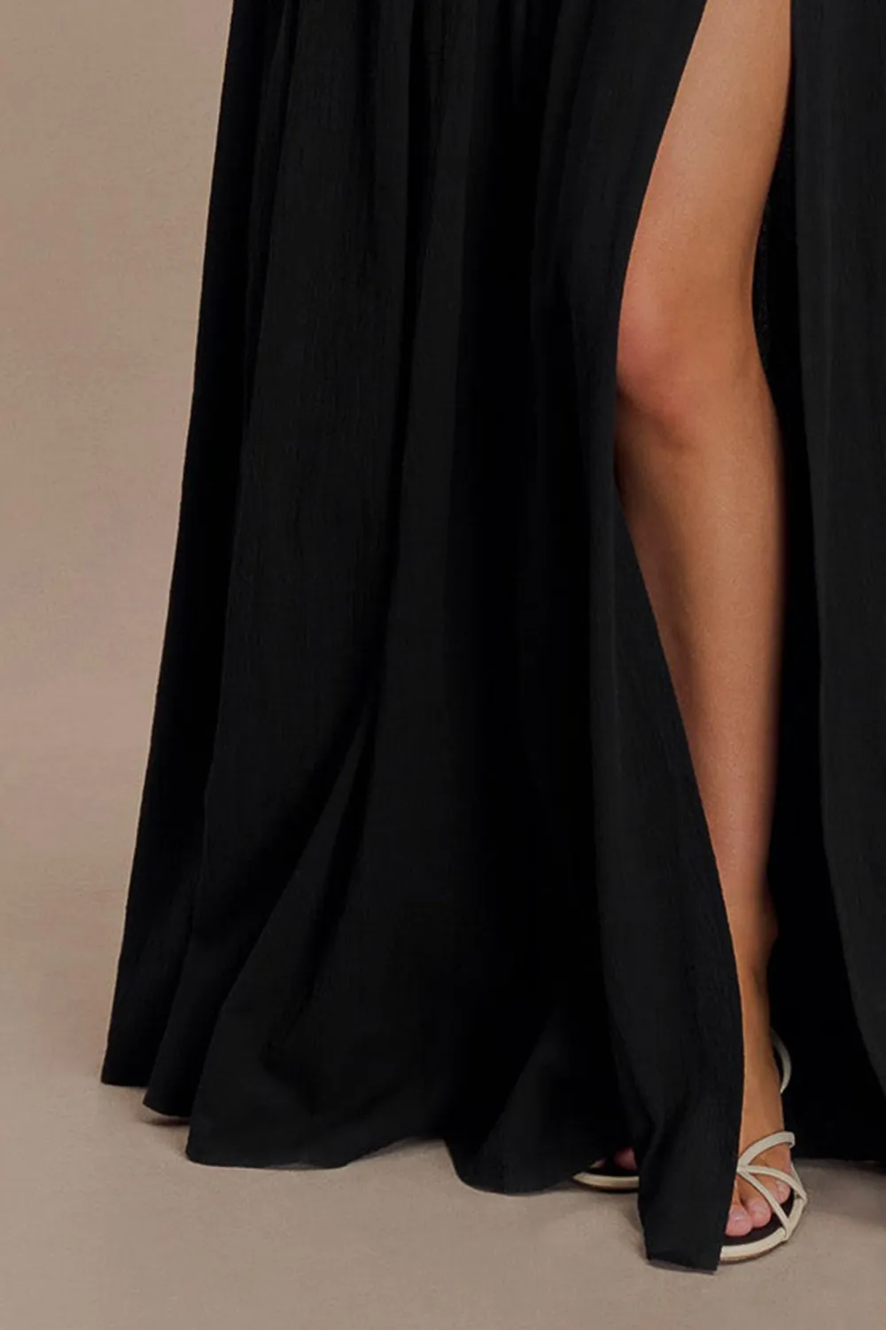 Cotton Shirring Maxi Dress