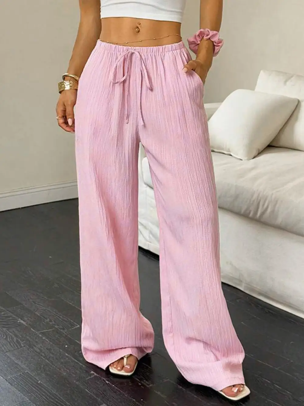 Everyday Tied Wide Leg Pants