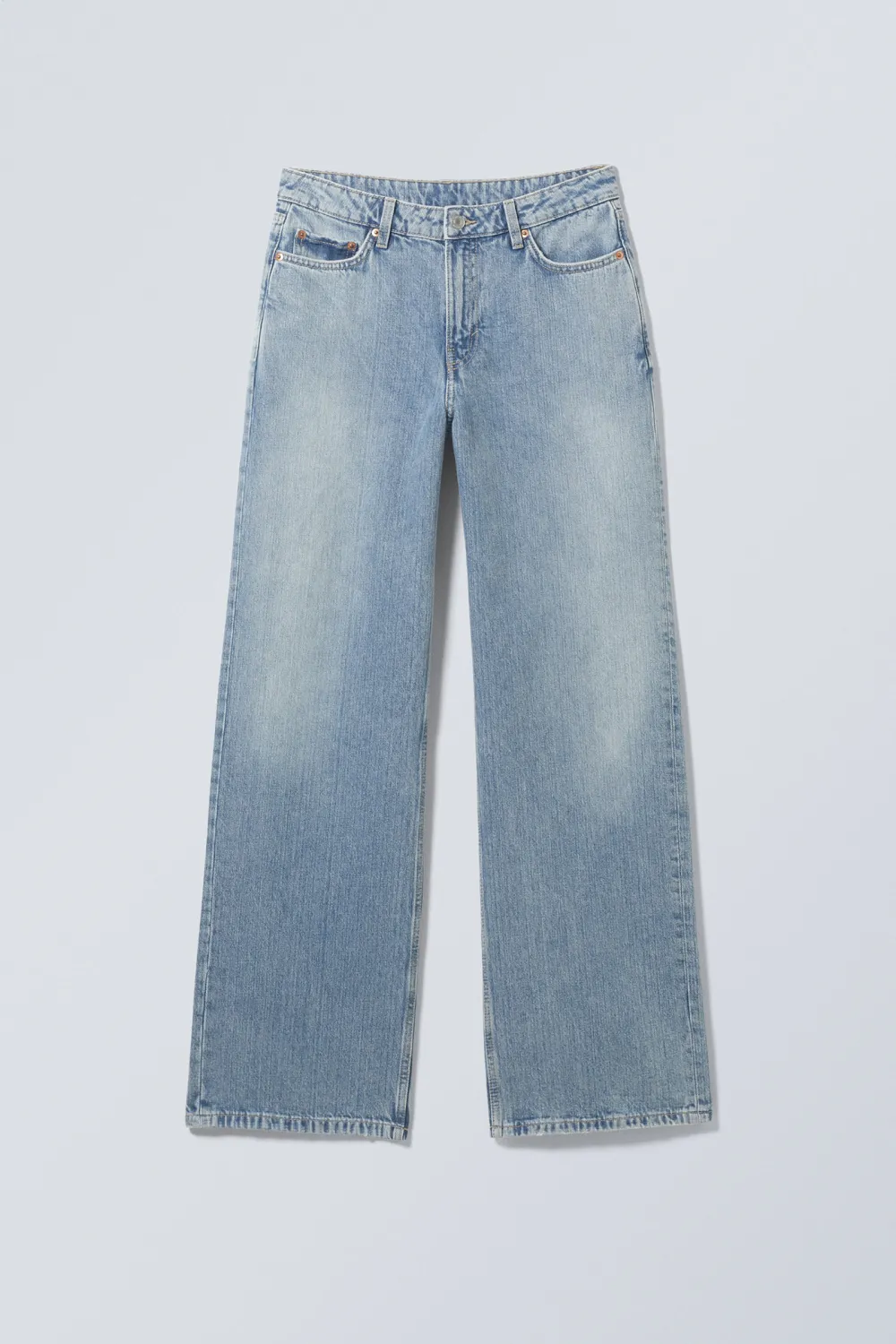Pocketed Mid Rise Jeans