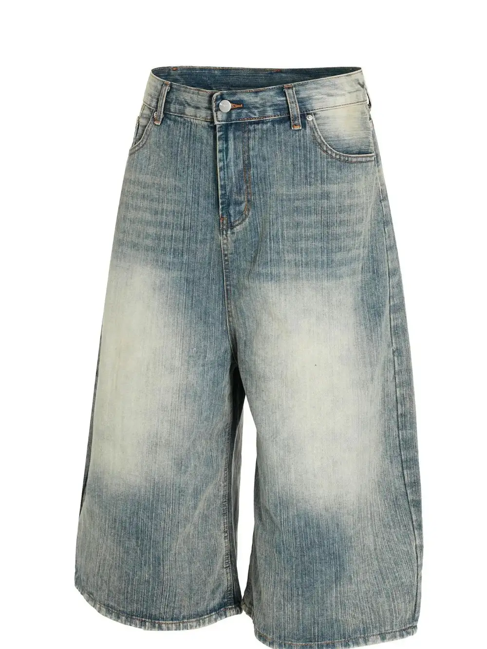 Wide Leg Cotton Blend Casual Shorts