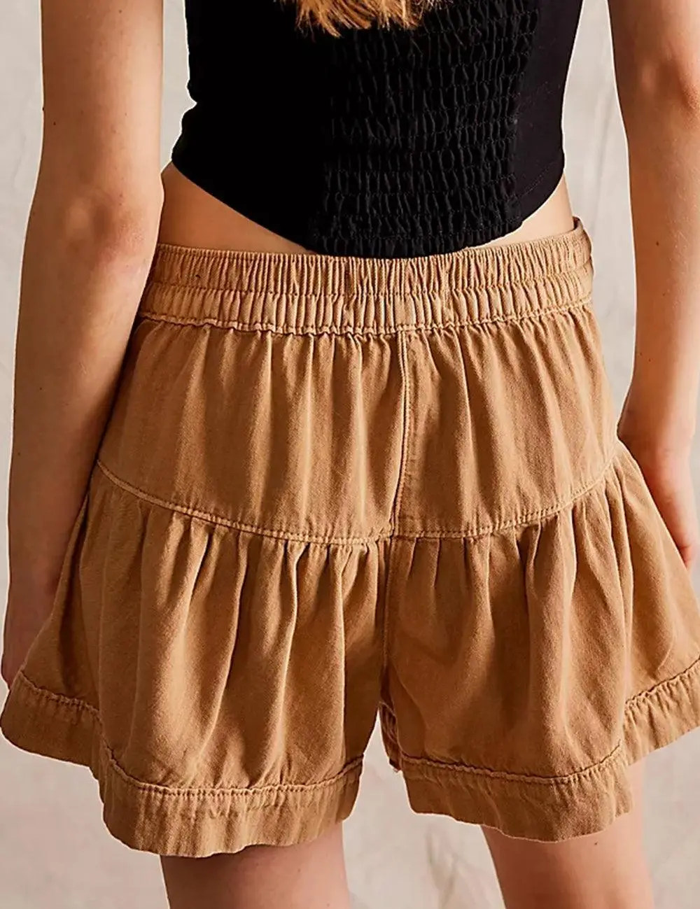 Cotton Denim Shorts