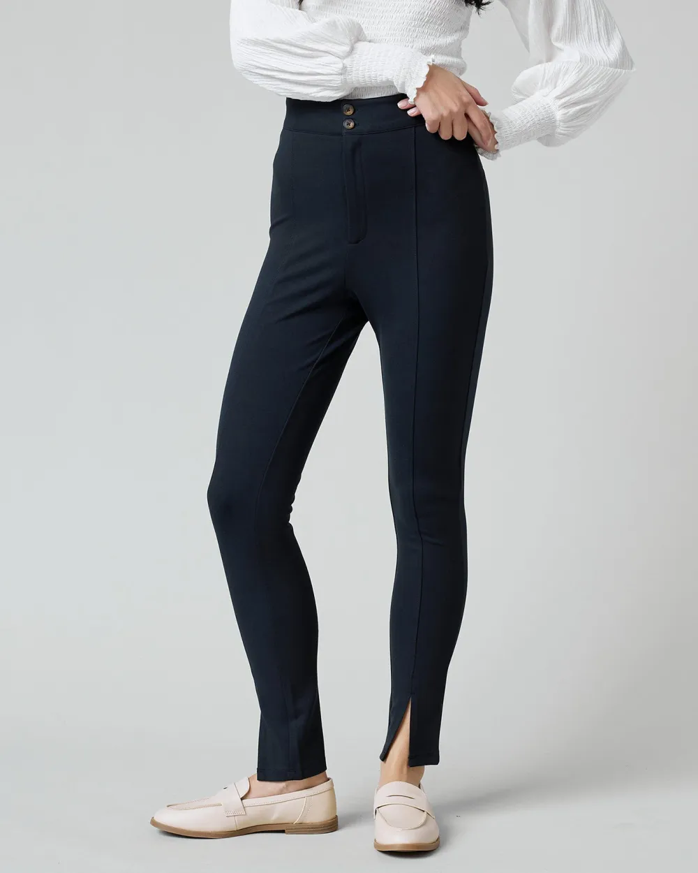 Black Ankle Slit Pant