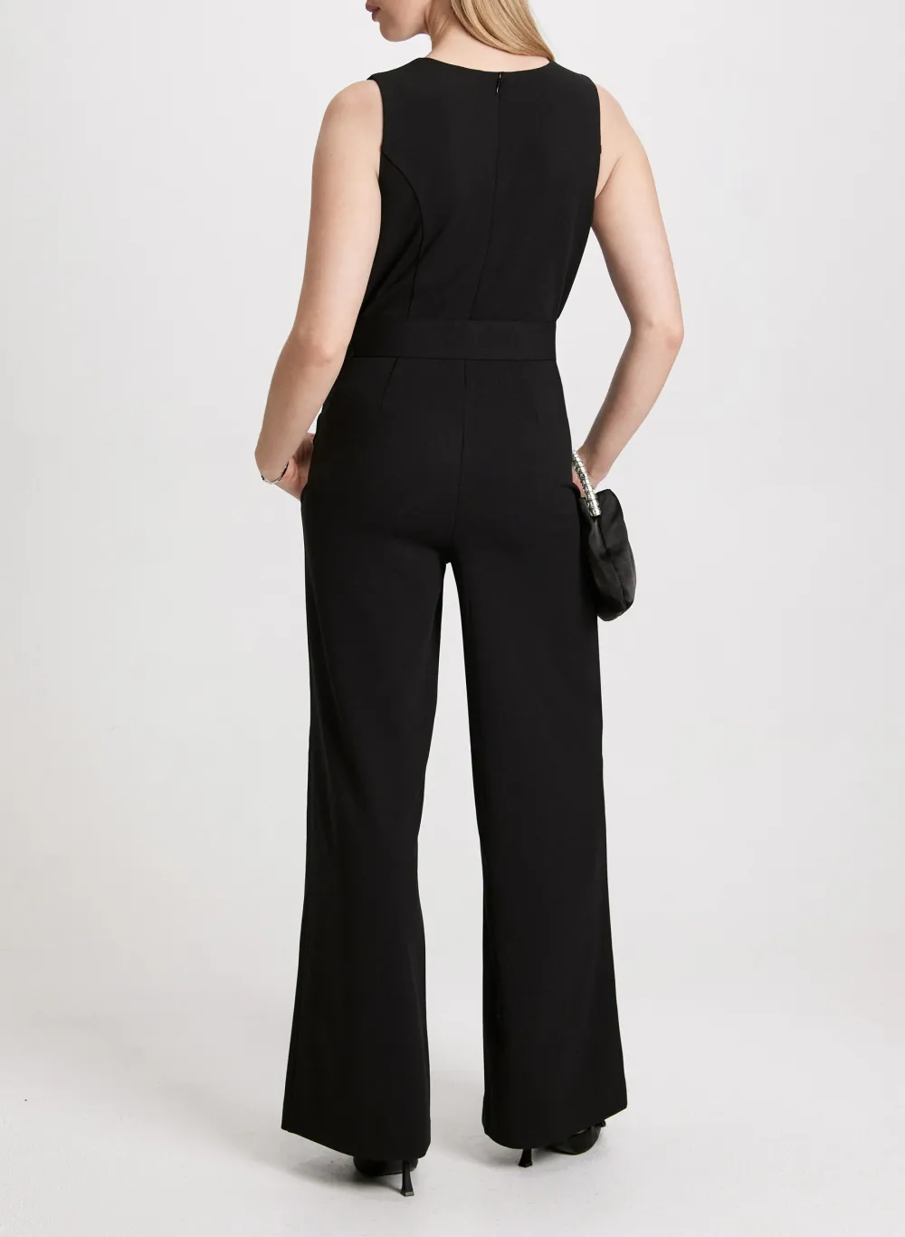 Breathable Chiffon Waist-Cinched Jumpsuit