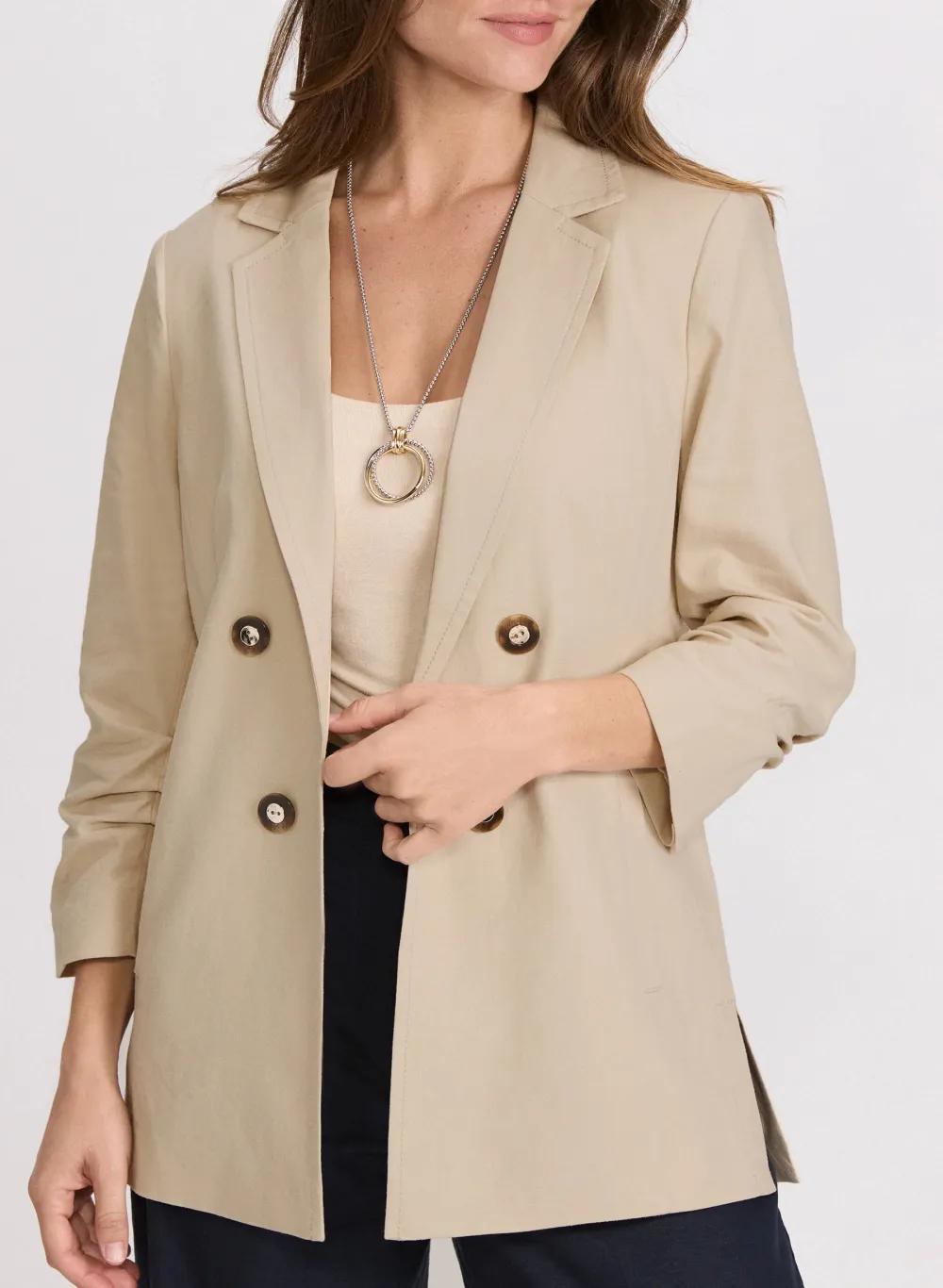 Simplified Linen Blazer