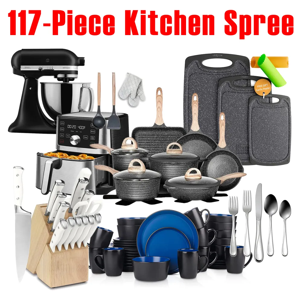 (Store Closing Sale) 117-piece Kitchen Spree, Meeting All The Needs Of The Kitchen