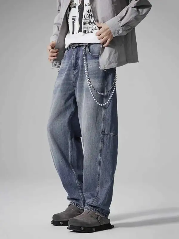 Washed Relaxed Wide-Leg Jeans