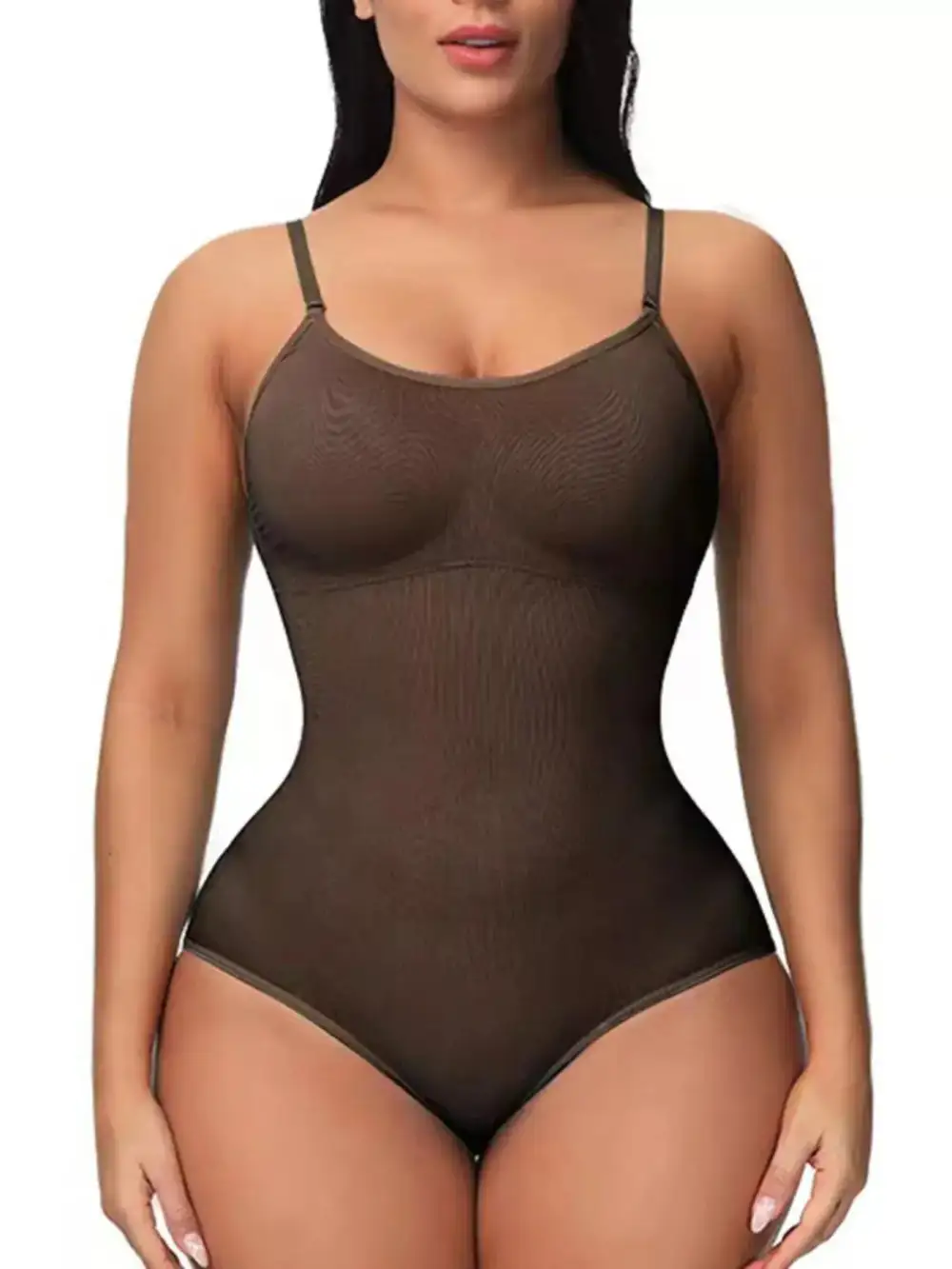 Adjustable-Strap Seamless Soft Shaping Bodysuit