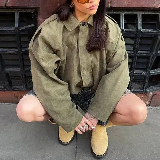 Premium Batwing Sleeve Long Bomber Jacket