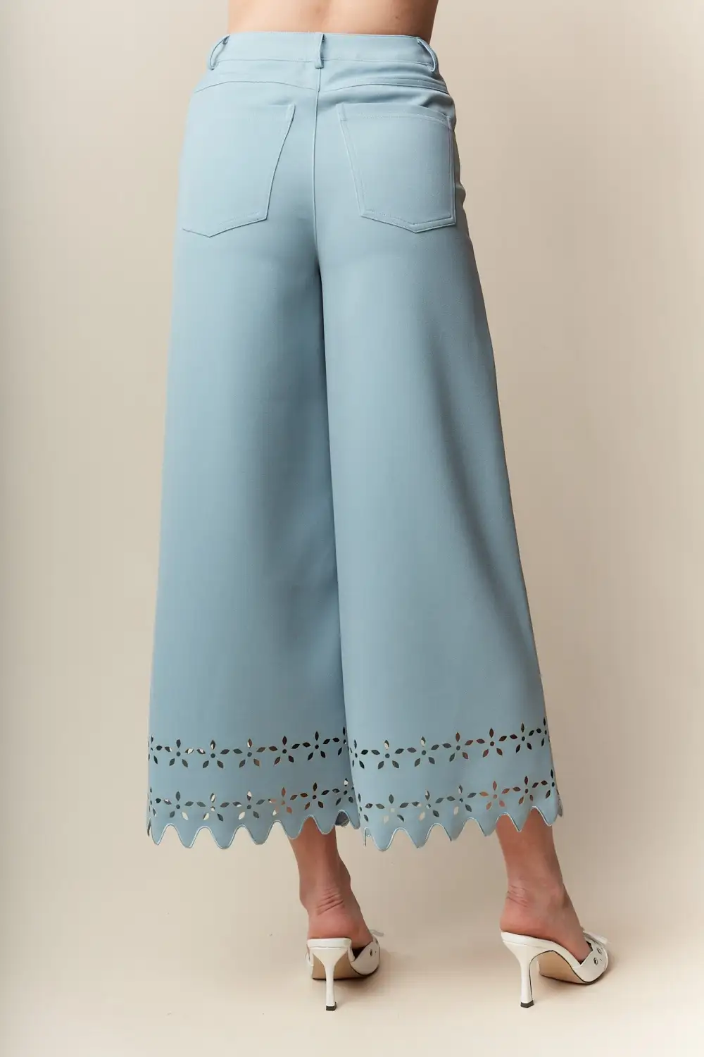 Minimal Roomy Zip Wide Leg Casual Pants