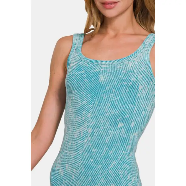 Minimal Ribbed Scoop Neck Tank