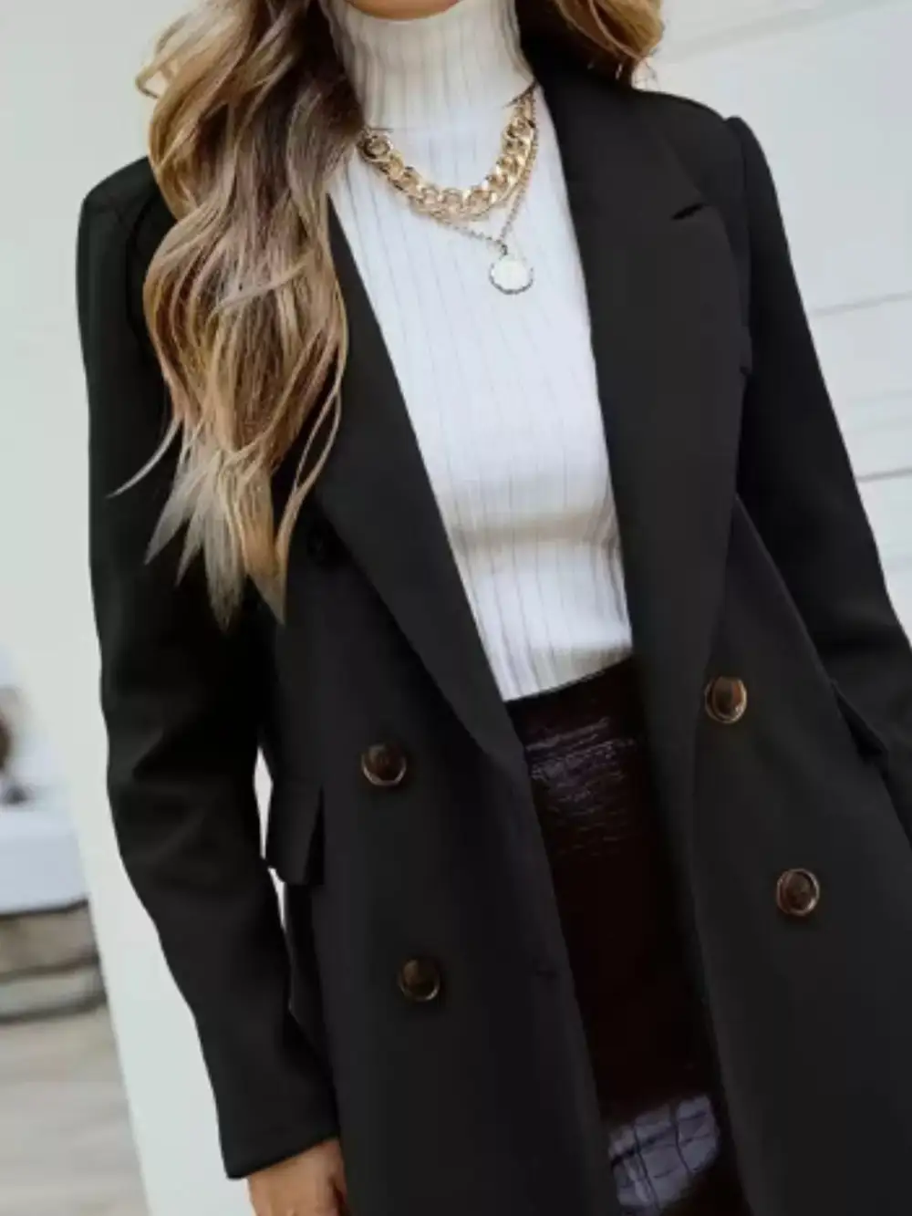 Double-breasted Longline Coat