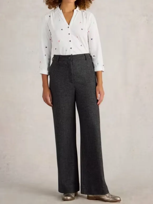Slight Stretch Wide Leg Trouser