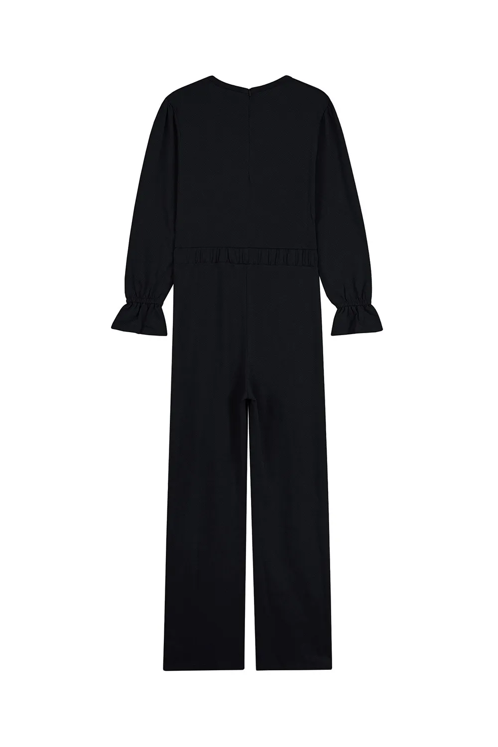 V-Neck Ruffle Sleeves Ladies Trousers Jumpsuit
