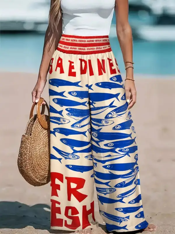 Easygoing Printed Wide Leg Pants