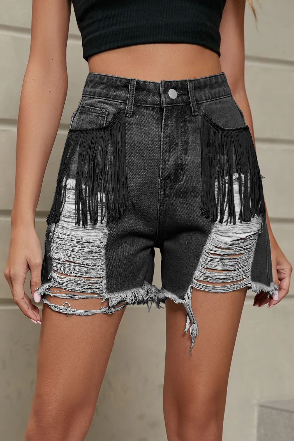 Textured Clean Pocket Detail Shorts