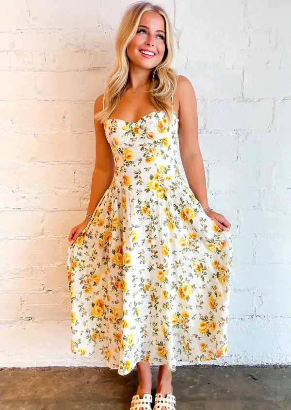 Lemon Tart Midi Dress