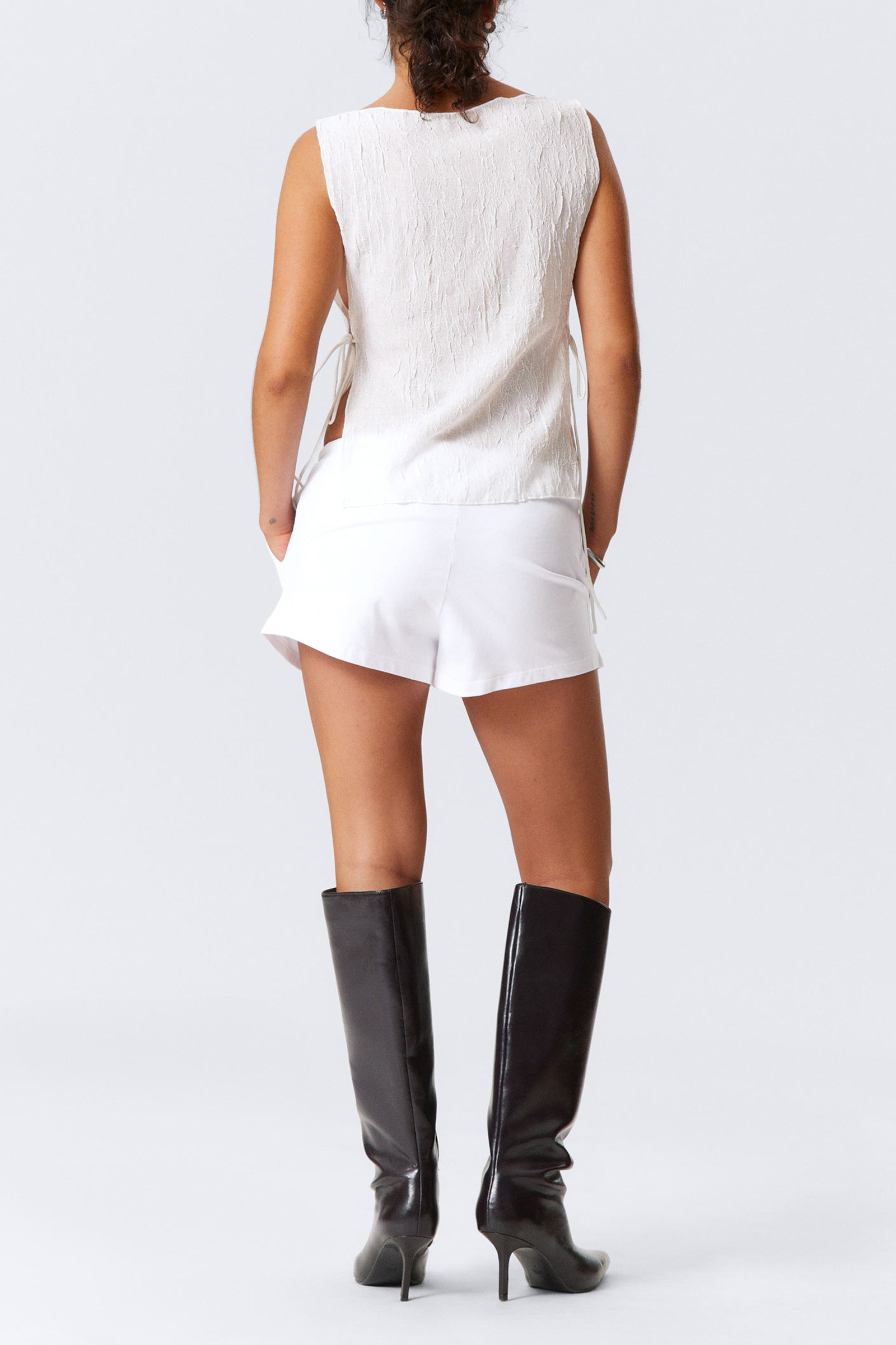 Side Tied Boat Neck Top