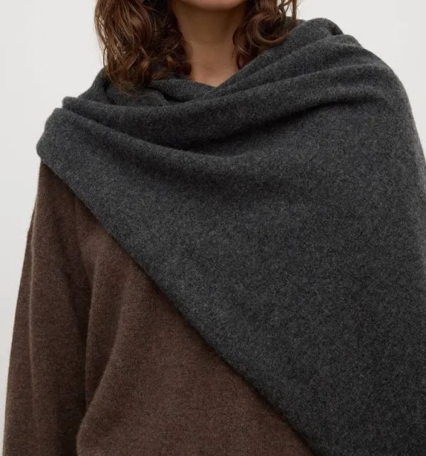 Charcoal Merino Wool Scarf