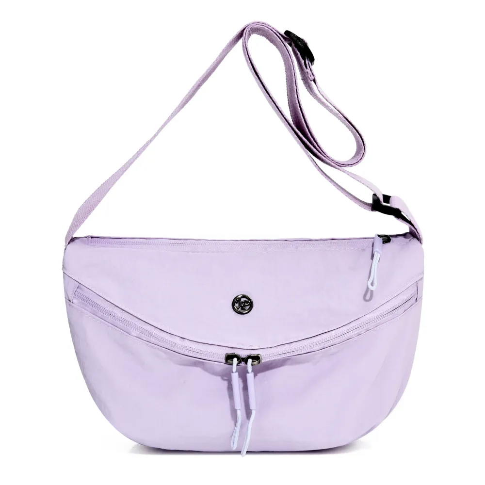 Minimalist half moon shaped crossbody bag