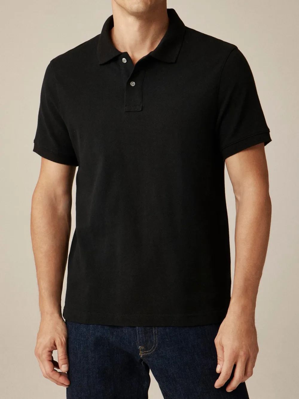 Black Short Sleeve Comfort Polo Shirt
