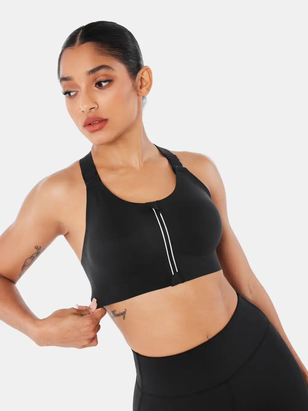 SpeedDry鈩?Front Zip Sports Bra