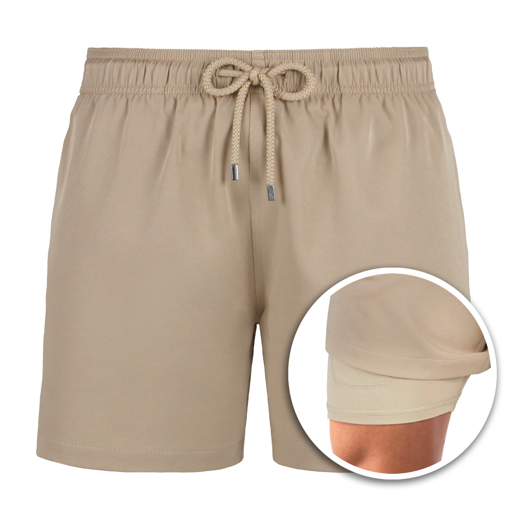 Summer Beige - Mid-Length Hybrid Short