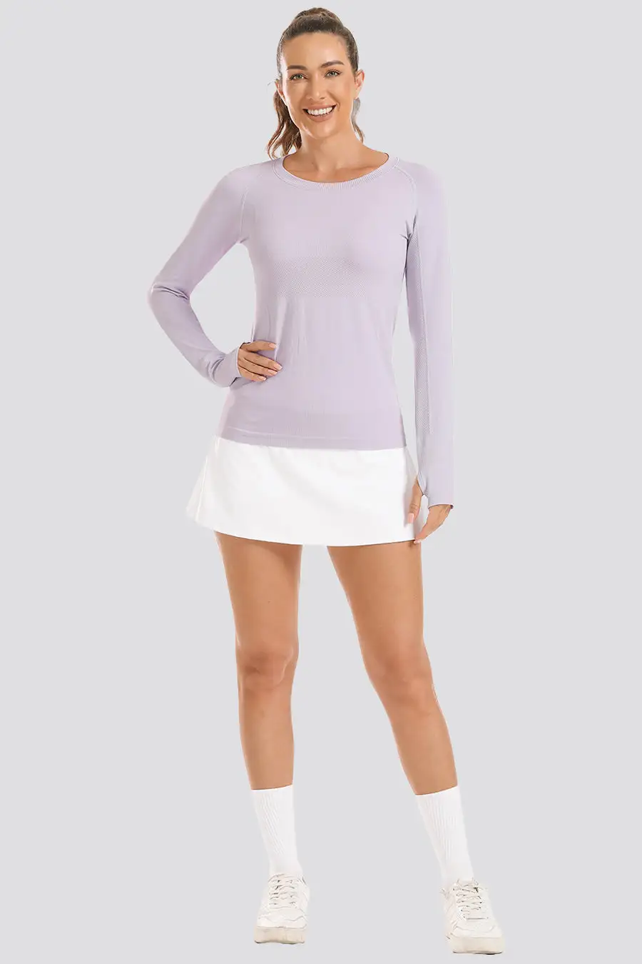 Seamless Long Sleeve Tops （Thumb Hole）