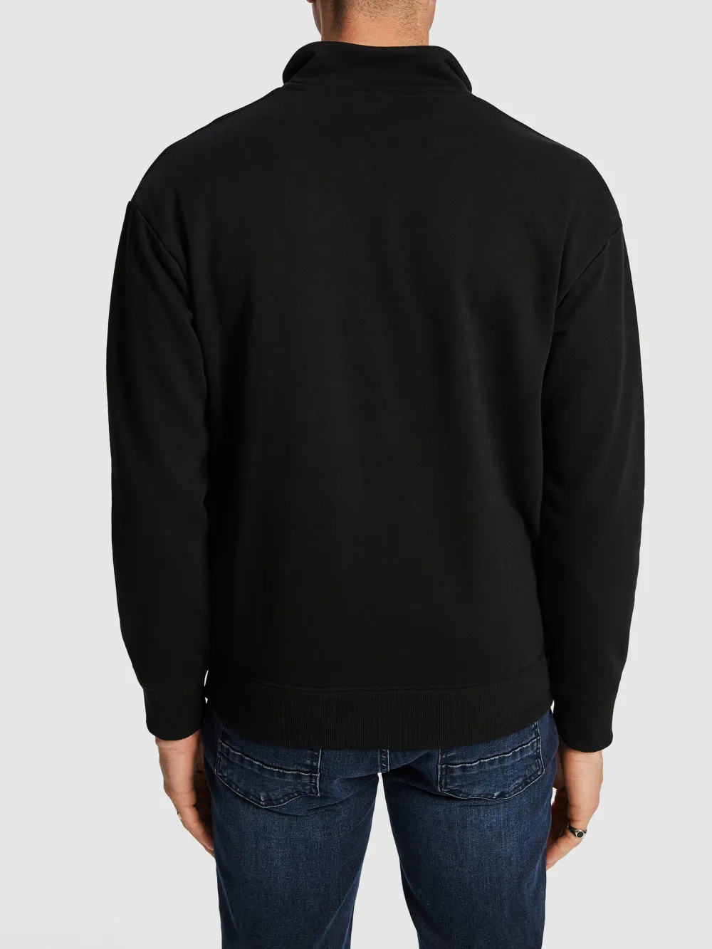 Black Quarter Zip Sweatshirt