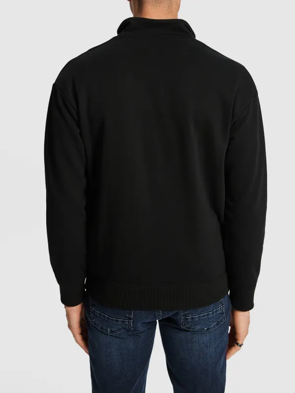 Black Quarter Zip Sweatshirt