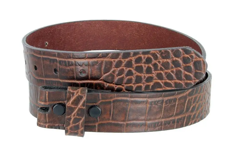 Worn Finish Leather Belt Strap