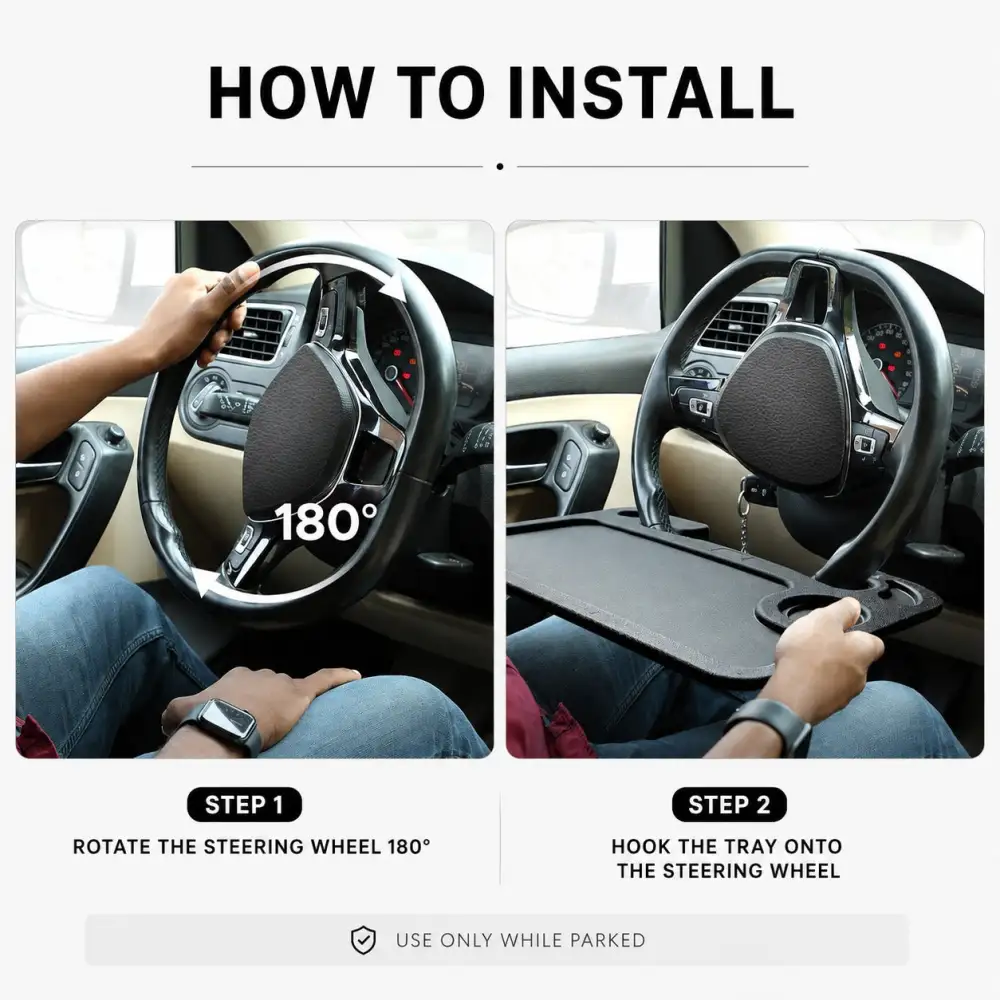 Car Steering Wheel Tray for Work and Dining