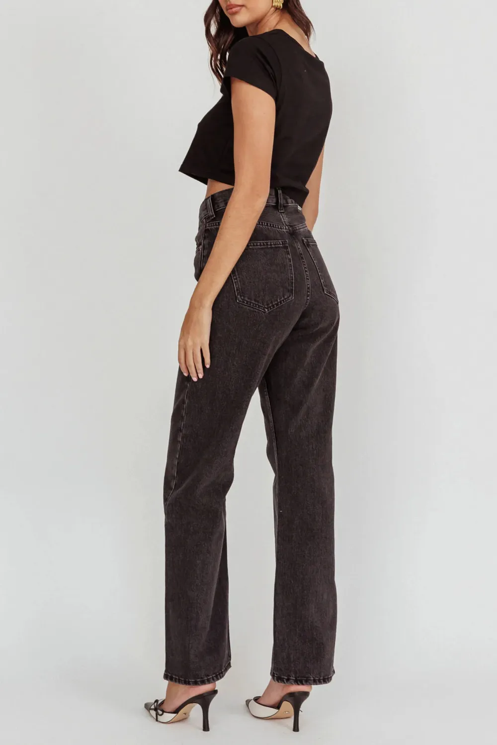 Basic Cotton Breathable High Waist Loose Jeans