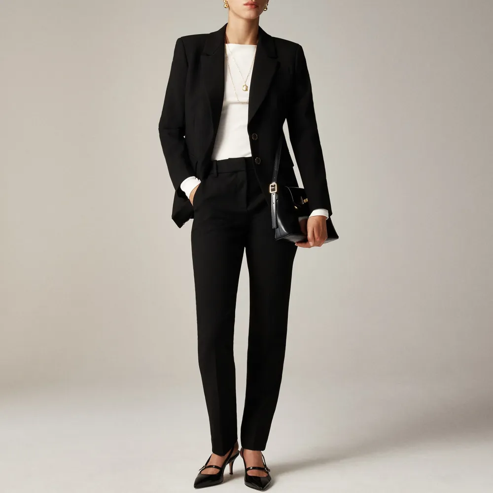 Mid-Waist Stretch Slim Pants