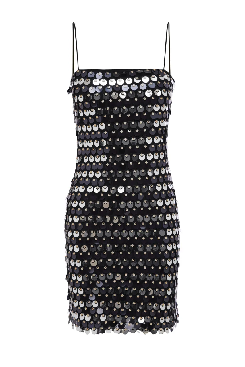 Strapless Sequined Mini Dress