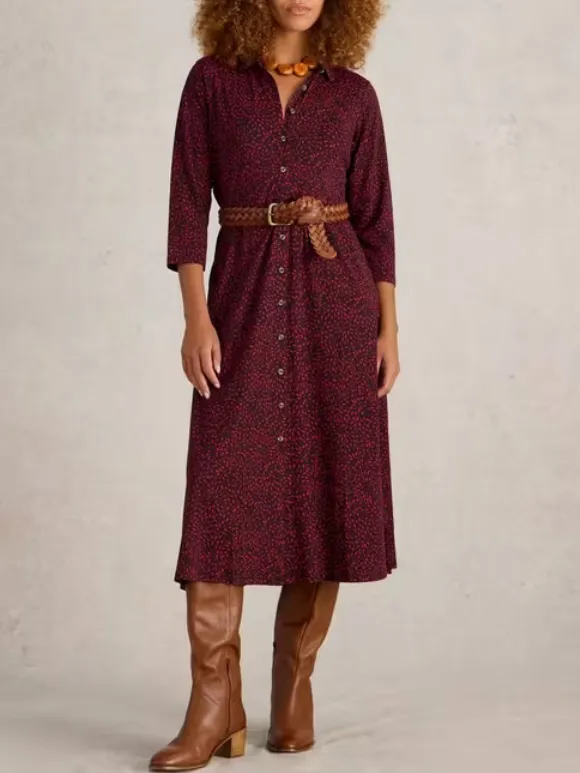 Midi Jersey Shirt Dress