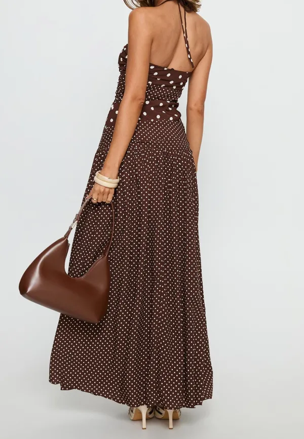 Relaxed Occasion Halter Maxi Dress
