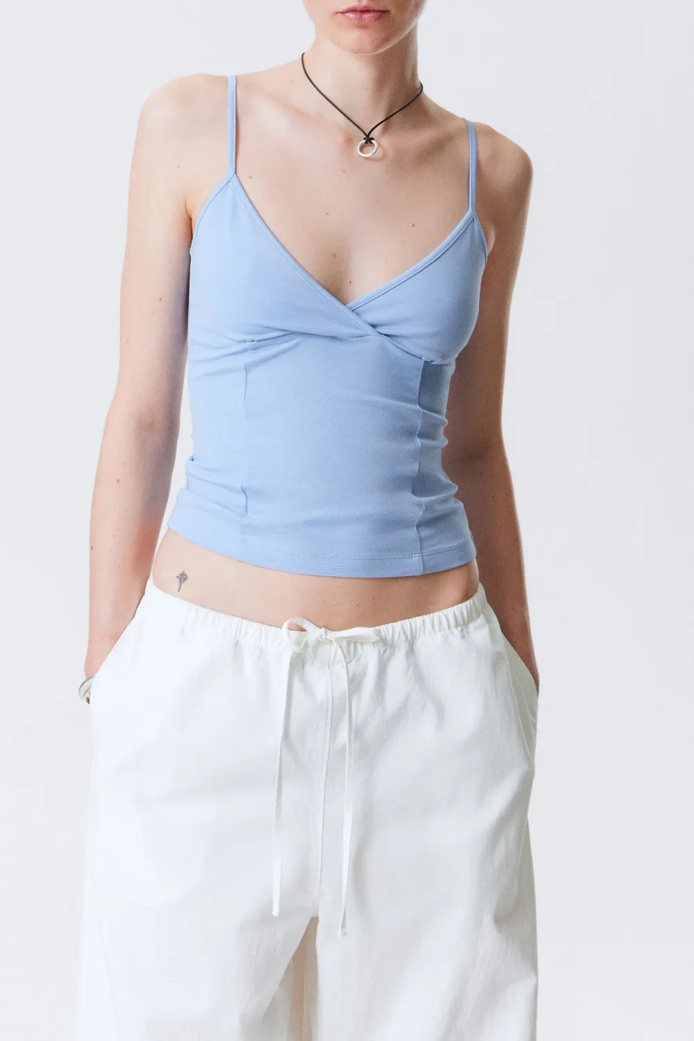 Cross Detail V-Neck Cami