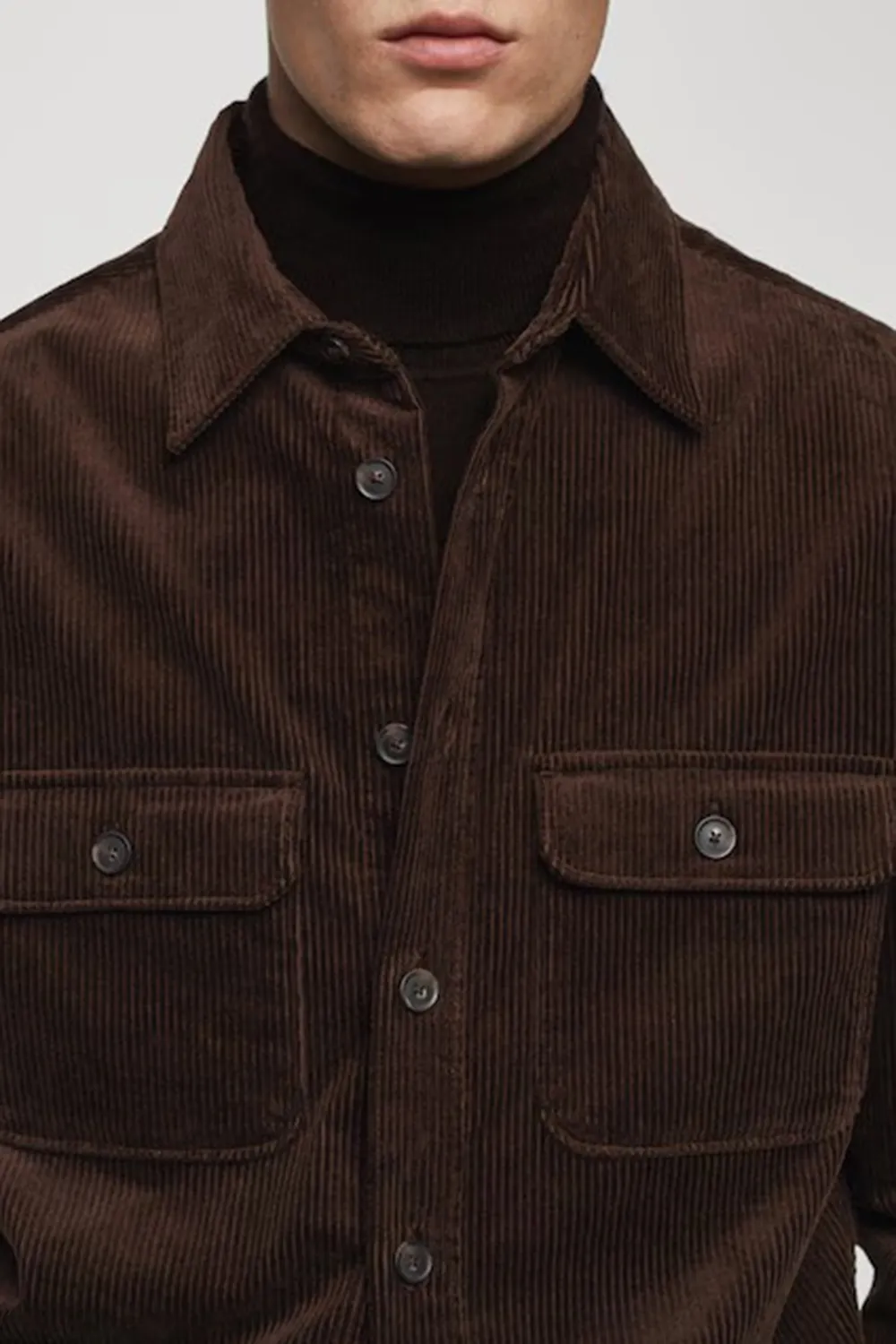 Corduroy Pockets Overshirt