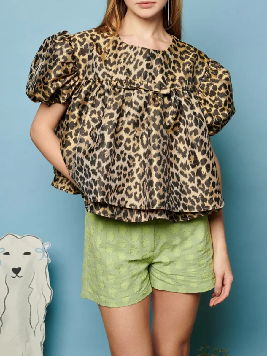 Lola Leopard Jacquard Top